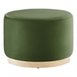 Tilden Ottoman in Moss Green Natural