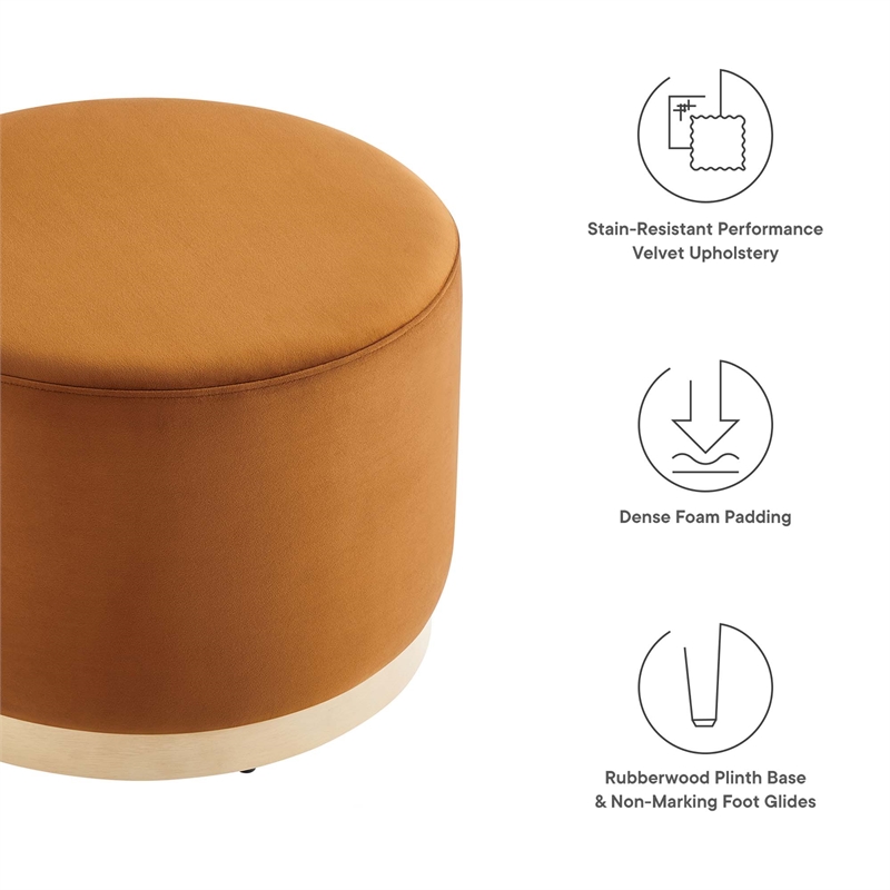 Tilden Ottoman in Rust Natural