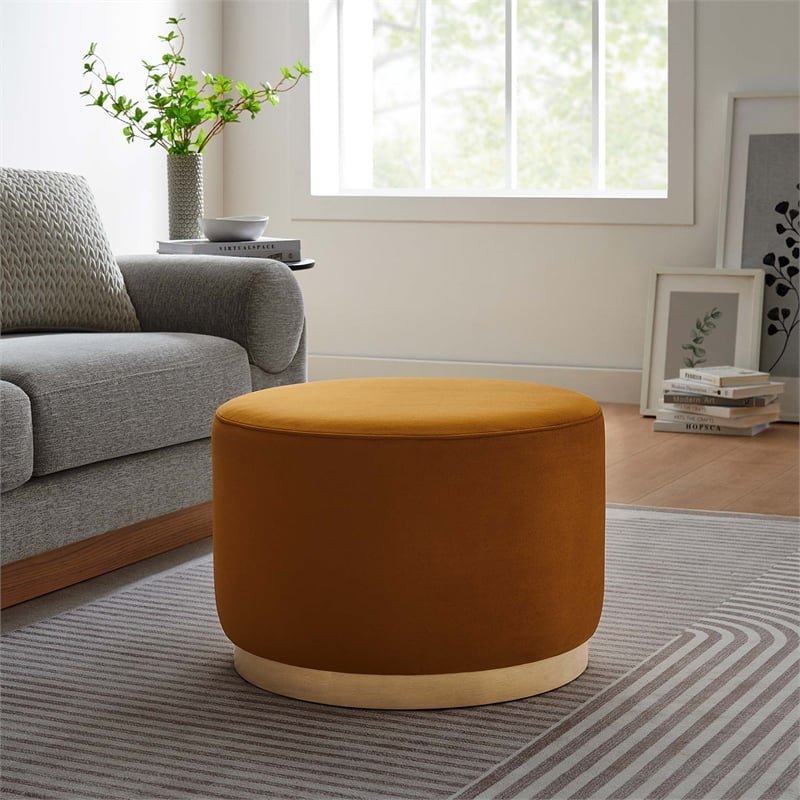 Tilden Ottoman in Rust Natural