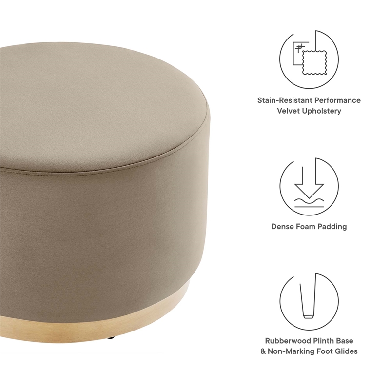 Tilden Ottoman in Taupe Natural