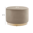 Tilden Ottoman in Taupe Natural
