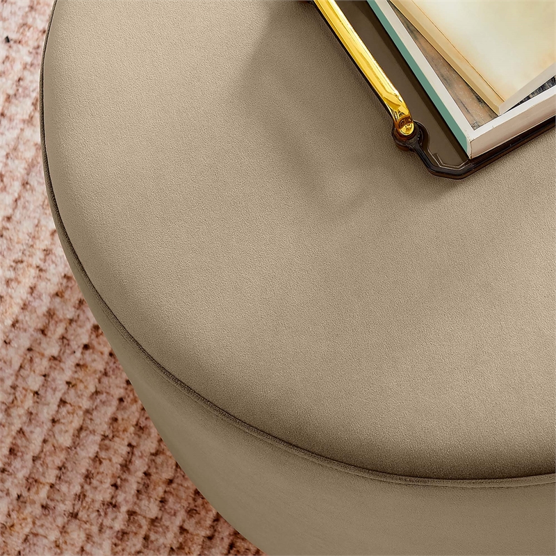 Tilden Ottoman in Taupe Natural