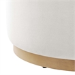 Modway Tilden Performance Velvet Upholstered Ottoman in Alabaster Natural