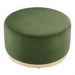 Tilden Ottoman in Moss Green Natural