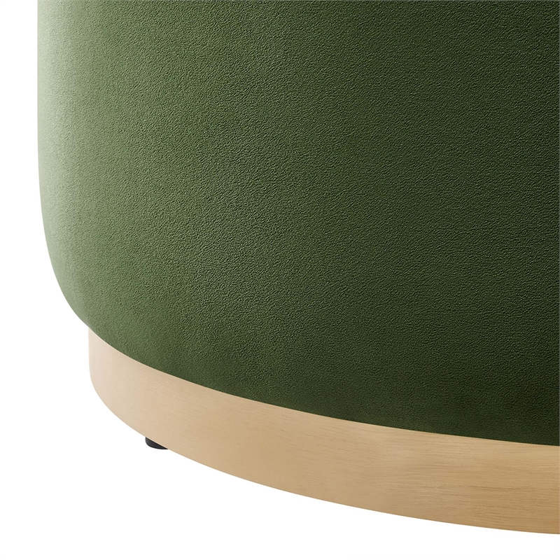 Tilden Ottoman in Moss Green Natural