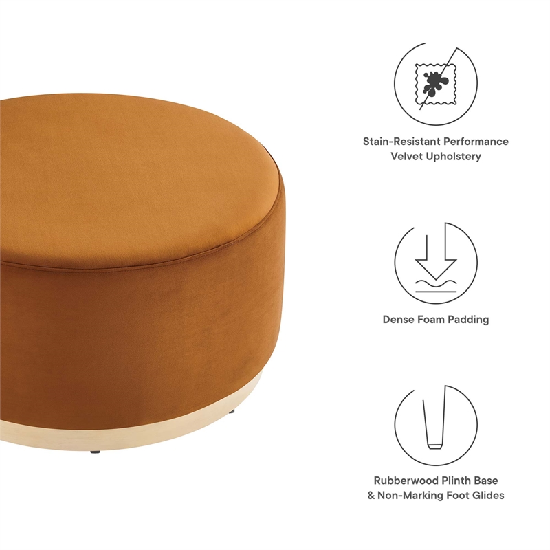 Tilden Ottoman in Rust Natural