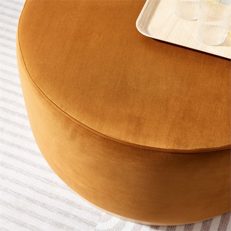 Tilden Ottoman in Rust Natural
