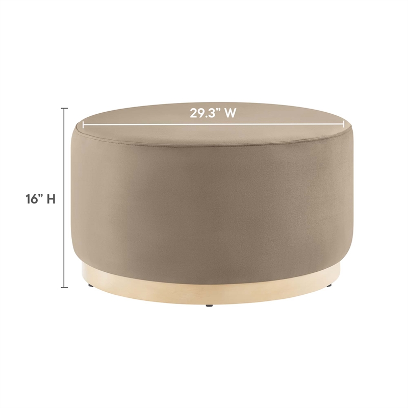 Tilden Ottoman in Taupe Natural