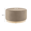 Tilden Ottoman in Taupe Natural