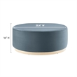 Tilden Ottoman in Cadet Blue Natural