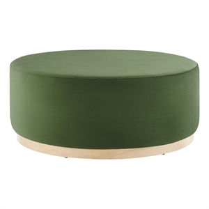 Tilden Ottoman in Moss Green Natural