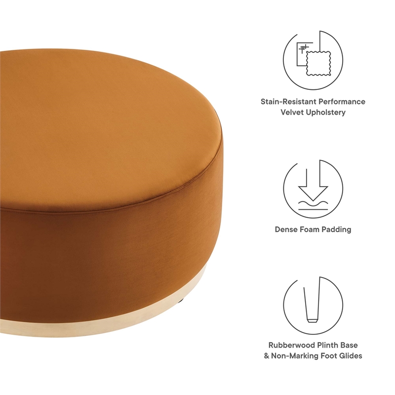 Tilden Ottoman in Rust Natural