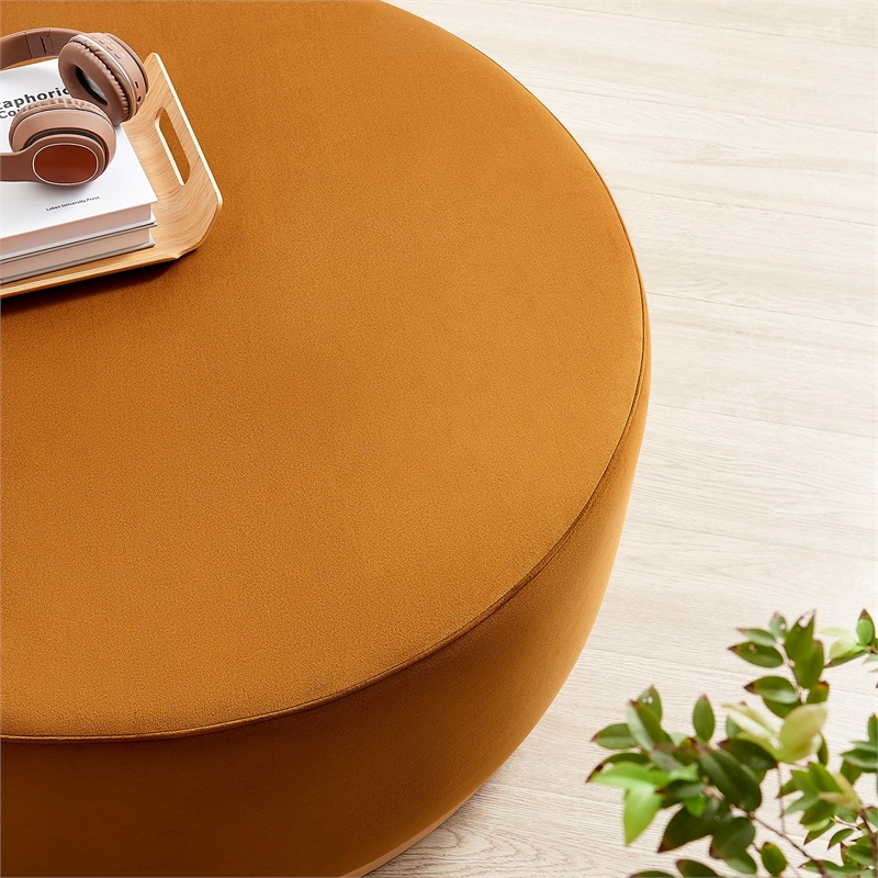 Tilden Ottoman in Rust Natural