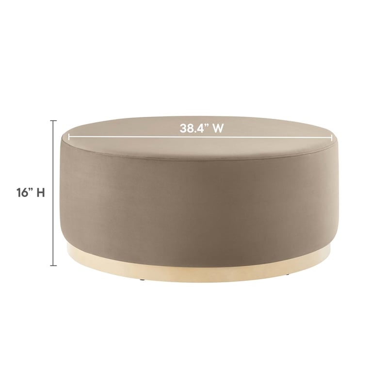 Tilden Ottoman in Taupe Natural