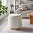 Tilden Ottoman in Ivory Natural