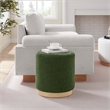 Tilden Ottoman in Moss Green Natural