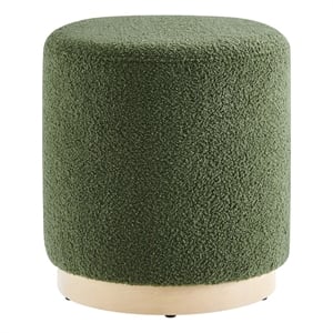 Tilden Ottoman in Moss Green Natural
