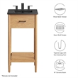 Zaire Bathroom Vanity in Natural Black