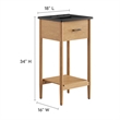Zaire Bathroom Vanity in Natural Black