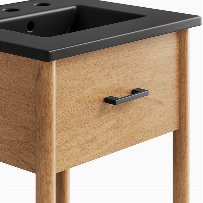 Zaire Bathroom Vanity in Natural Black