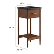 Zaire Bathroom Vanity in Walnut Black
