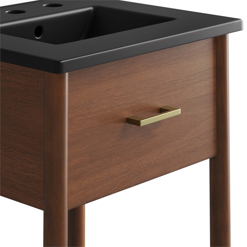 Zaire Bathroom Vanity in Walnut Black