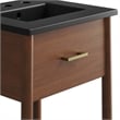 Zaire Bathroom Vanity in Walnut Black