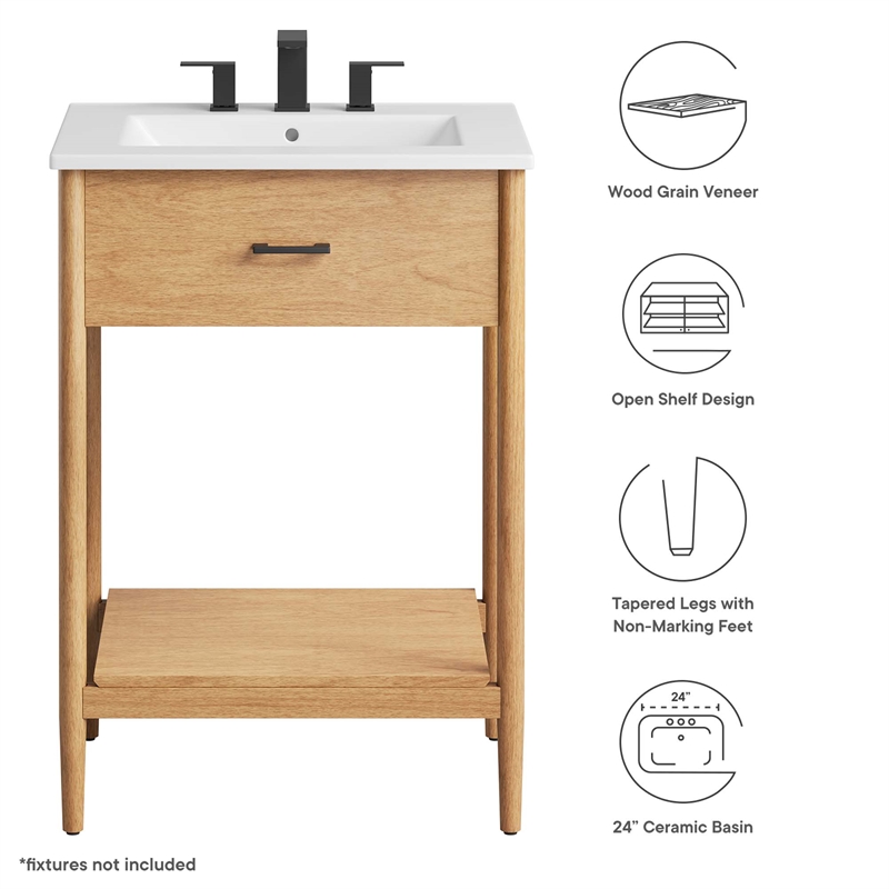 Zaire Bathroom Vanity in Natural White
