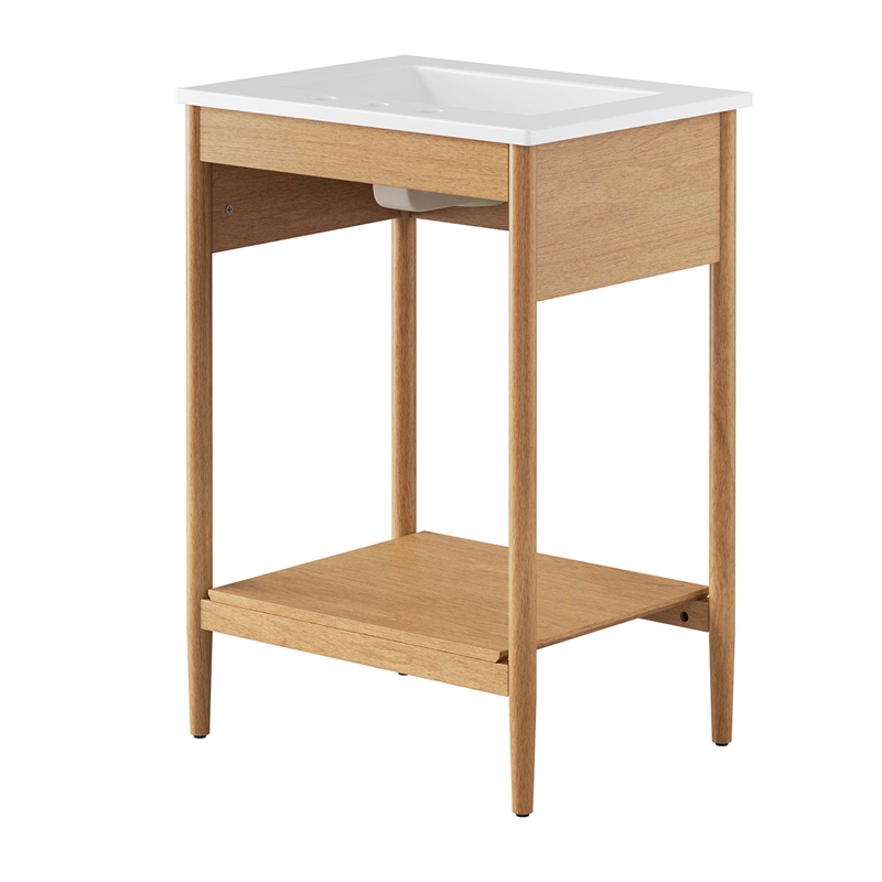Zaire Bathroom Vanity in Natural White