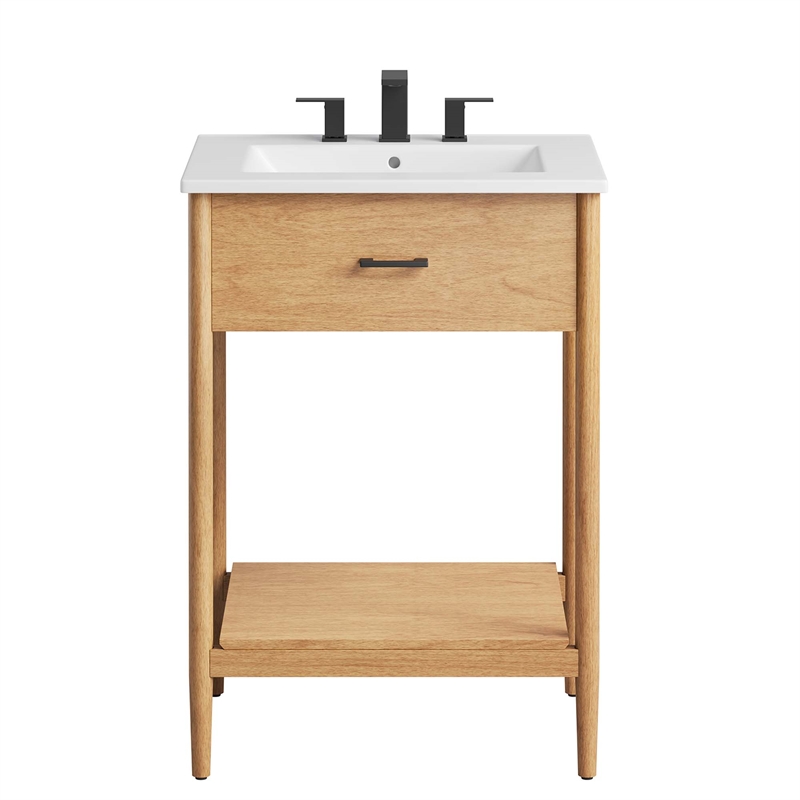 Zaire Bathroom Vanity in Natural White