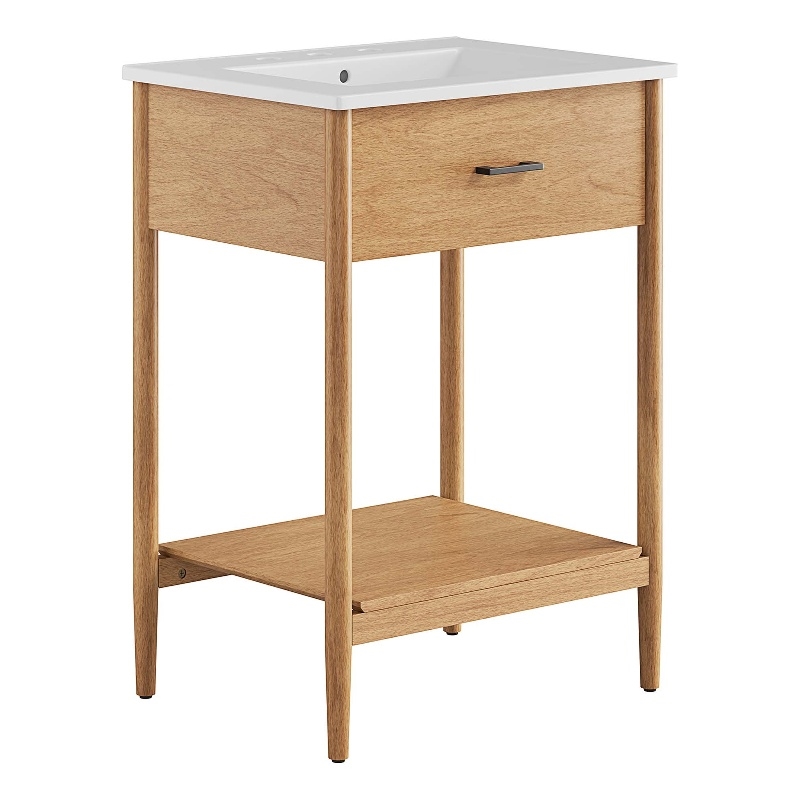 Zaire Bathroom Vanity in Natural White