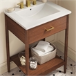Zaire Bathroom Vanity in Walnut White