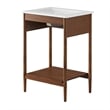 Zaire Bathroom Vanity in Walnut White