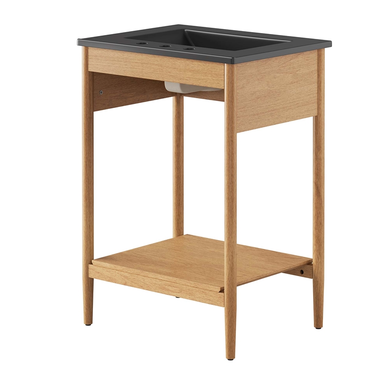Zaire Bathroom Vanity in Natural Black