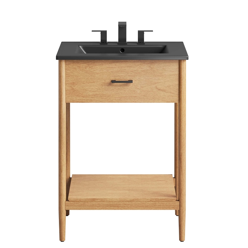 Zaire Bathroom Vanity in Natural Black