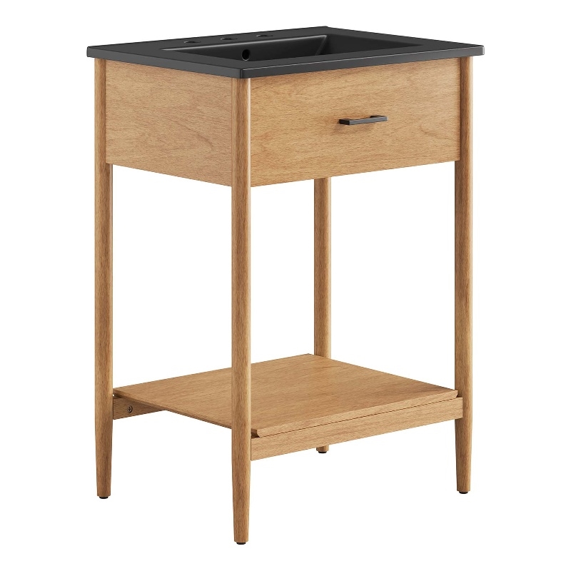 Zaire Bathroom Vanity in Natural Black