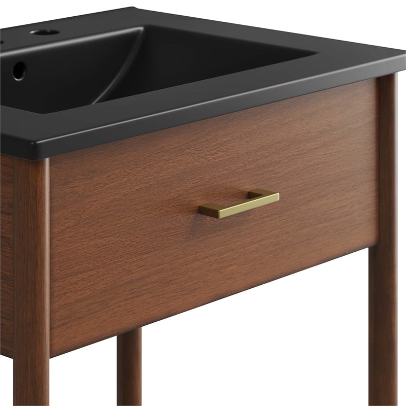 Zaire Bathroom Vanity in Walnut Black