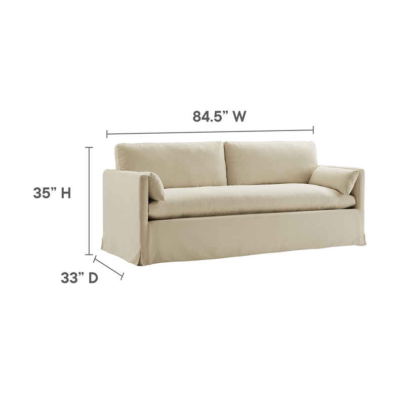 Modway Wellfleet Sofa in Linen Brown