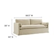 Modway Wellfleet Sofa in Linen Brown