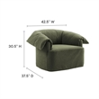Modway Lark Oversized Armchair in Sage
