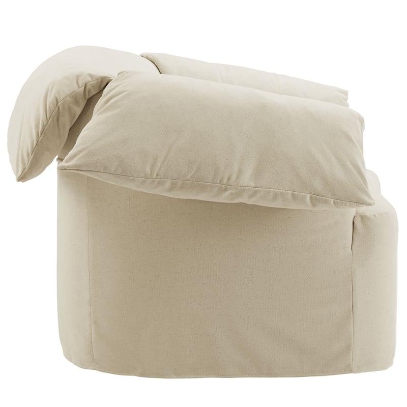 Modway Lark Oversized Armchair in Linen White