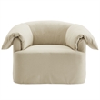 Modway Lark Oversized Armchair in Linen White