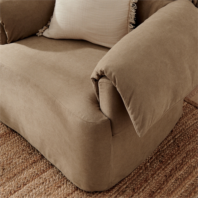 Modway Lark Oversized Armchair in Almond