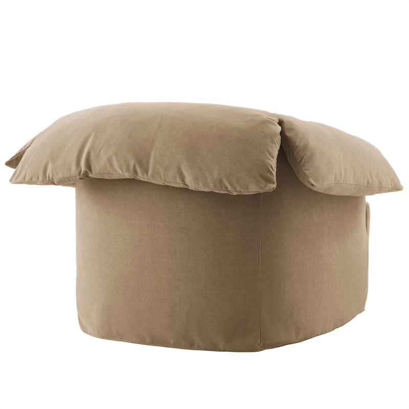 Modway Lark Oversized Armchair in Almond