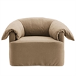 Modway Lark Oversized Armchair in Almond