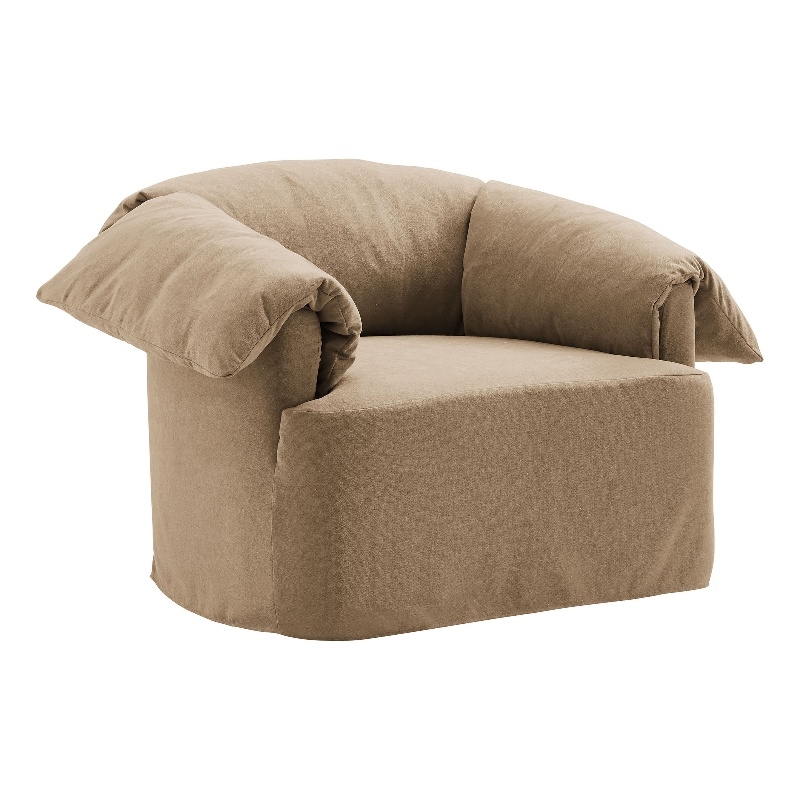 Modway Lark Oversized Armchair in Almond