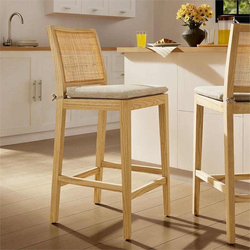 Modway Ovard Counter Stool in Natural