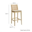 Modway Ovard Bar Stool in Natural