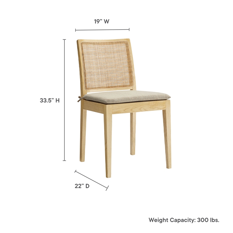 Modway Ovard Dining Chair in Natural