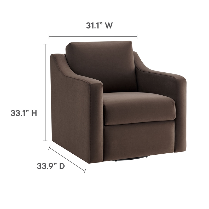Modway Liora Armchair in Chocolate
